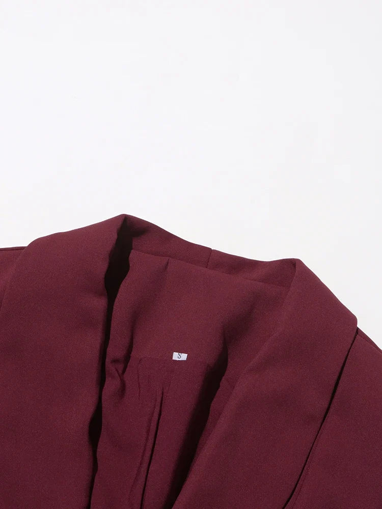 Conjunto de Dos Piezas Burdeos Liso
