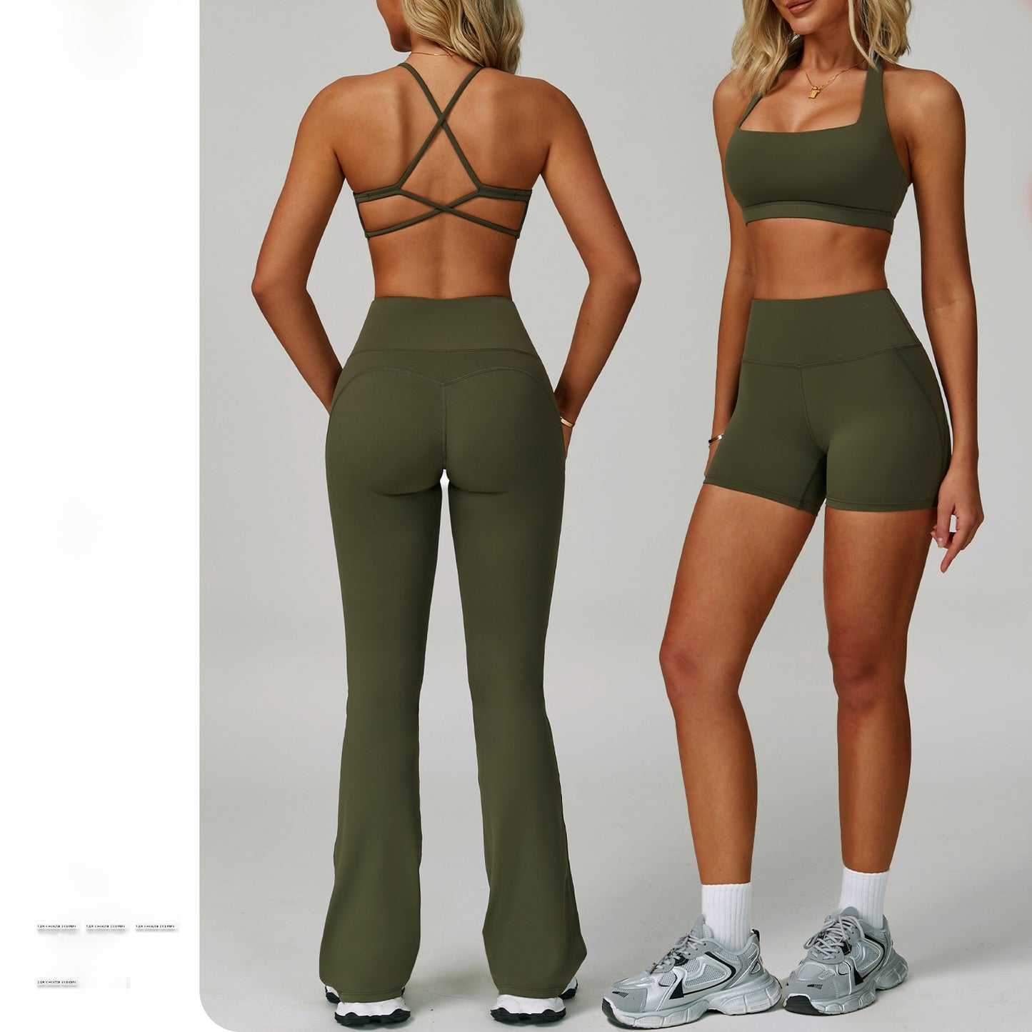 Traje de yoga sin espalda Yunsen Cross-Border, con cuello halter, ajustado, de secado r�pido, ideal para fitness y deportes de alta intensidad para mujer