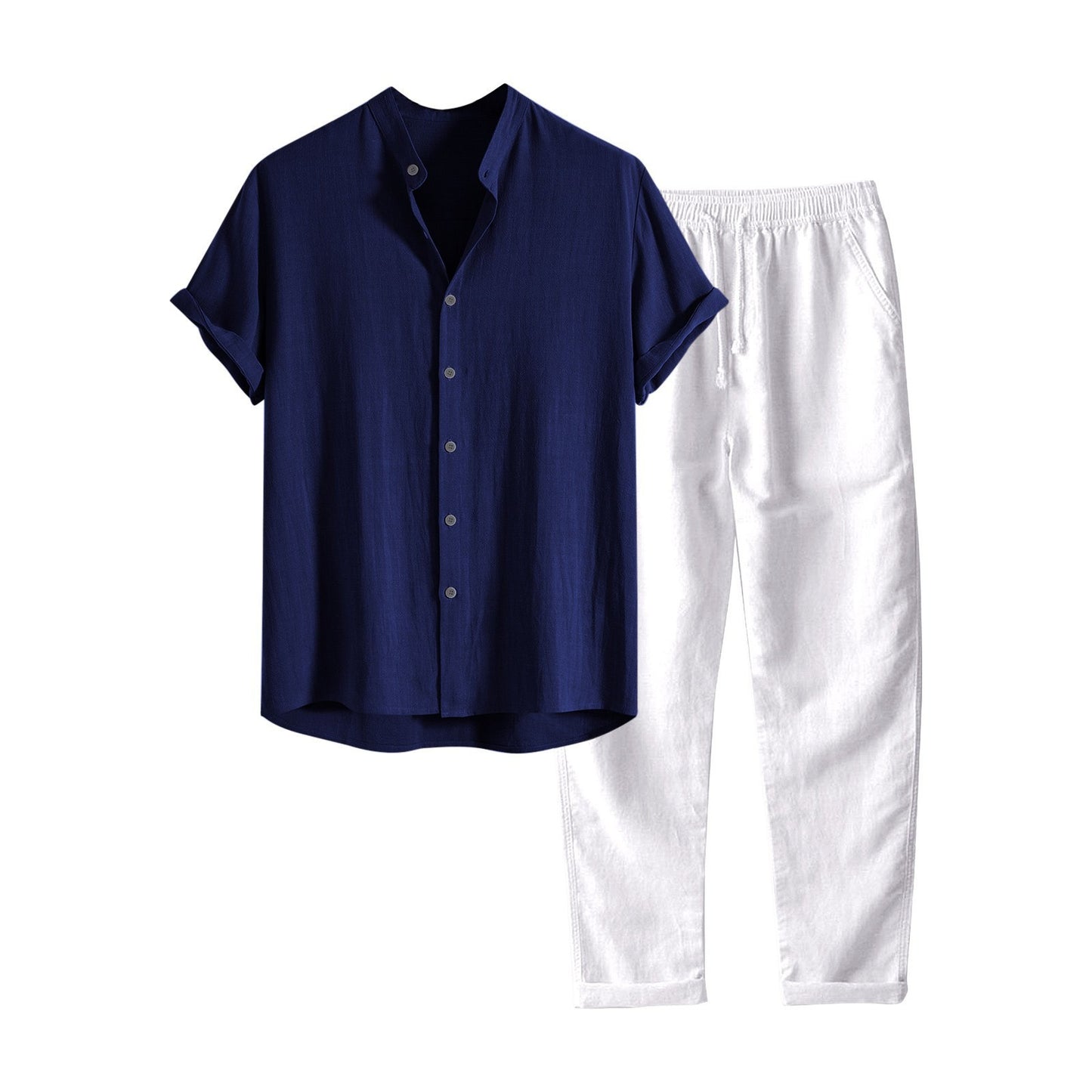 Conjunto de Camisa de Manga Corta y Pantalón para Hombre