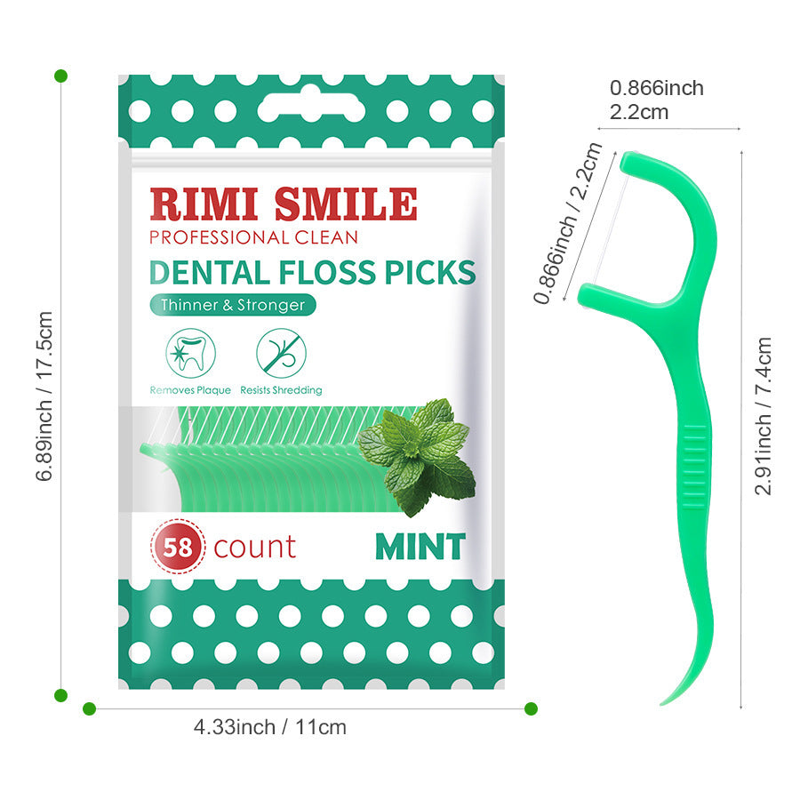 Palillos de Hilo Dental con Sabor a Menta