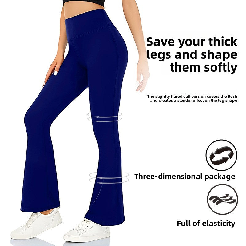 Pantalones de yoga de cintura alta y corte bota para mujer