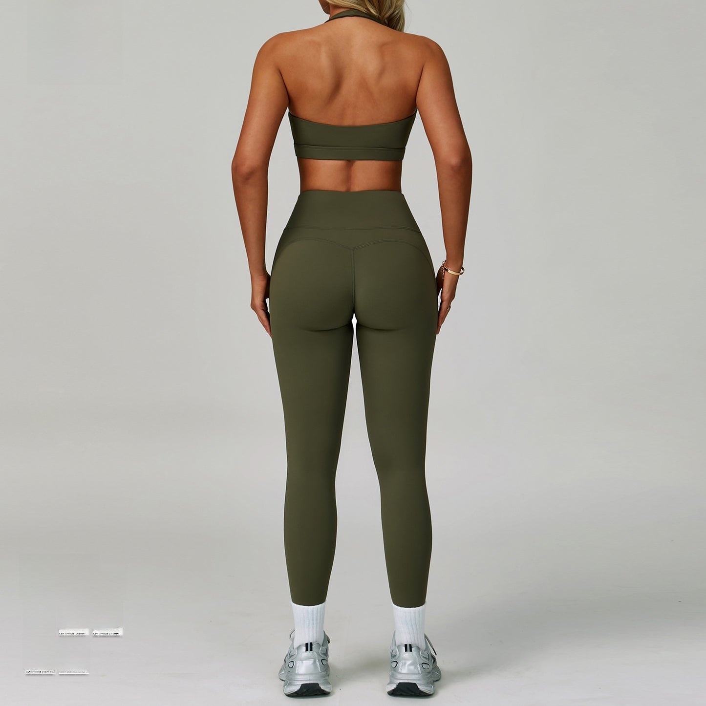 Traje de yoga sin espalda Yunsen Cross-Border, con cuello halter, ajustado, de secado r�pido, ideal para fitness y deportes de alta intensidad para mujer