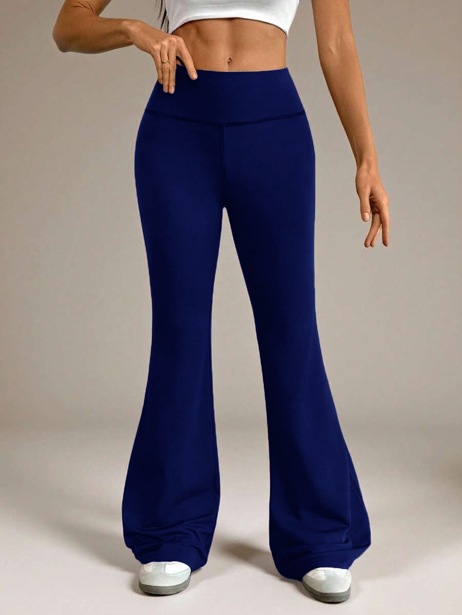 Pantalones de yoga de cintura alta y corte bota para mujer