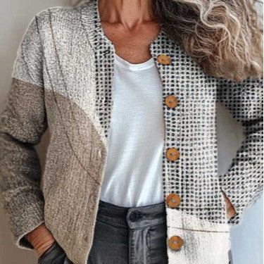 Cardigan Vintage con Estampado