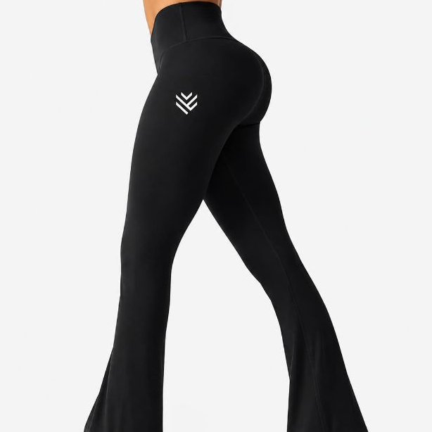 Pantalones de yoga de cintura alta y corte bota para mujer