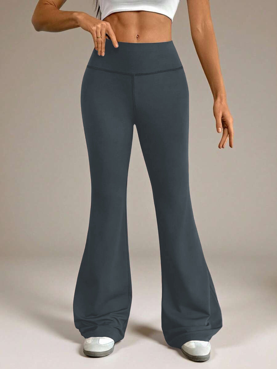 Pantalones de yoga de cintura alta y corte bota para mujer