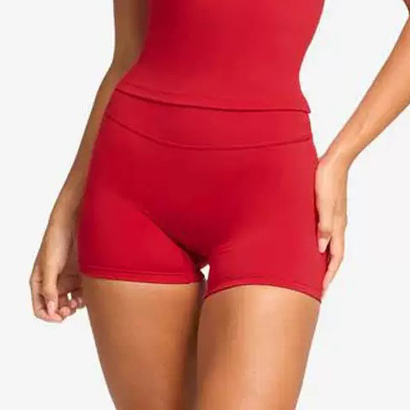 Conjunto de Camiseta de Tirantes y Shorts de Yoga para Mujer
