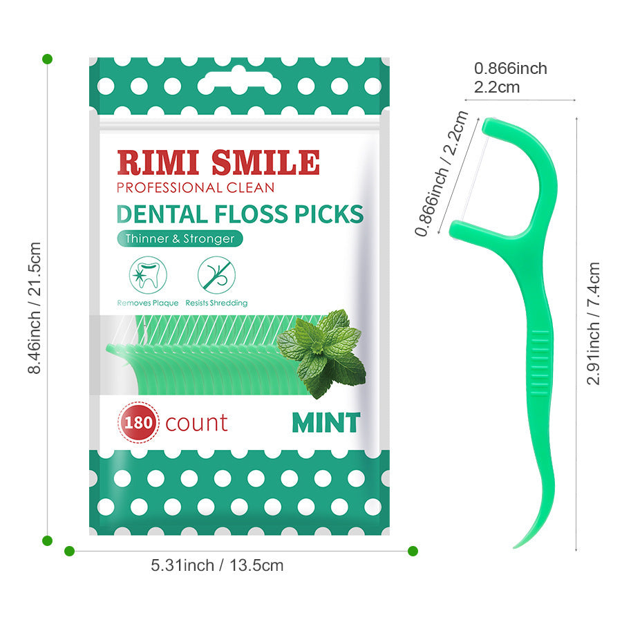 Palillos de Hilo Dental con Sabor a Menta