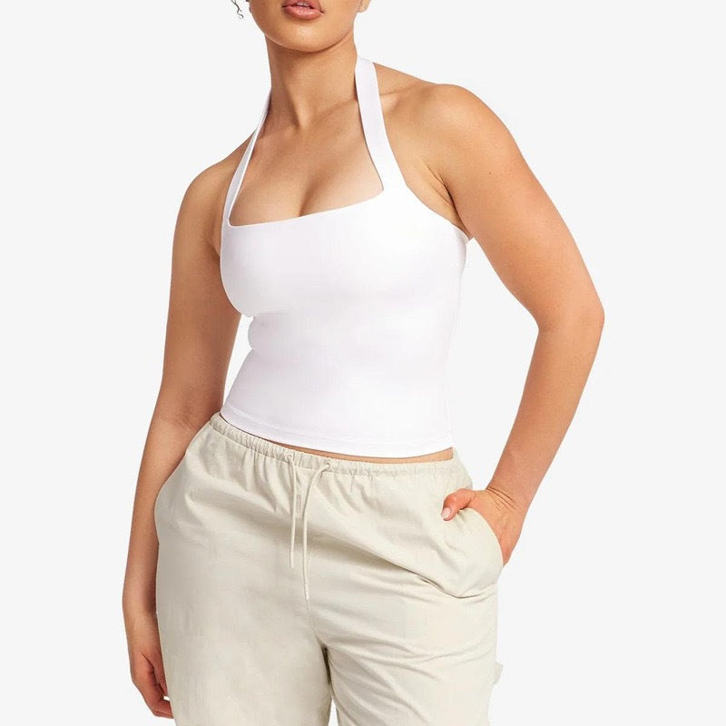 Conjunto de Camiseta de Tirantes y Shorts de Yoga para Mujer